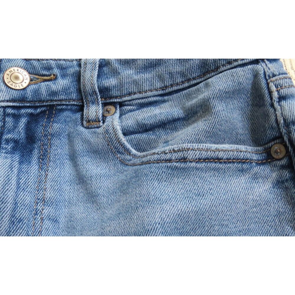 American Eagle Mom jeans with distressed embroidered R pocket  Size S **read - Picture 5 of 10